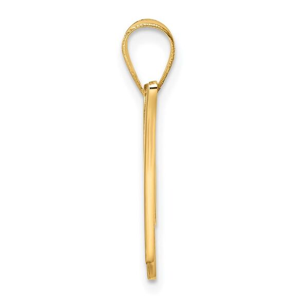 Kazi Luxury 14k Yellow Gold Script Letter W Initial Pendant - Picture 2 of 4